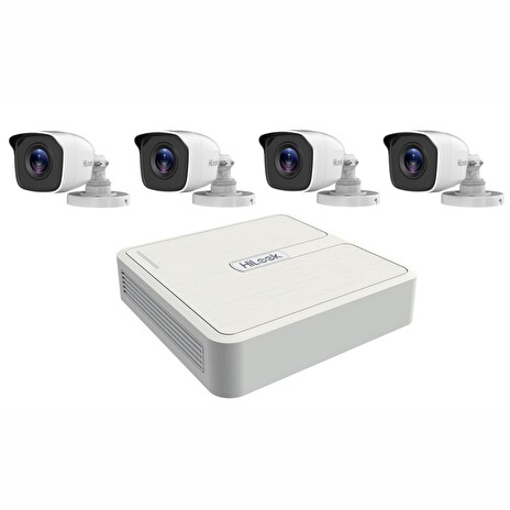 HiLook Turbo HD KIT TK-4041B-PP/ 720p/ 4x kamery THC-B110-P(B)/ 1x DVR-104G-F1/ Bez HDD