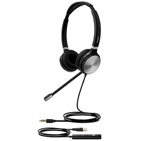 Yealink UH36 Dual náhlavní souprava, dvouušní, USB redukce, 3,5mm jack