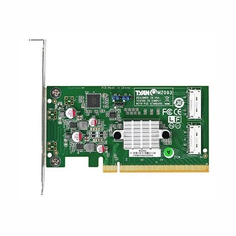 Tyan NVMe adpater, PCIe x16/2x OCuLink 8x, M2093