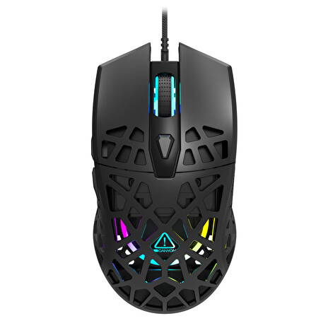 CANYON Herní myš PUNCHER GM-20, drátová, až 12 000 DPI, Pixart 3360, 7tl., makra, černá