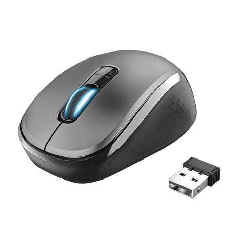 TRUST YVI/Kancelářská/Optická/Bezdrátová USB + Bluetooth/Černá-stříbrná