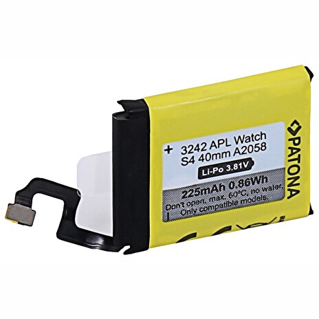 PATONA baterie pro chytré hodinky Apple Watch 4 225mAh A2058 40mm
