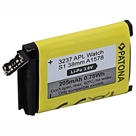 PATONA baterie pro chytré hodinky Apple Watch 1 205mAh A1578 38mm