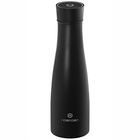 NOERDEN chytrá láhev LIZ480 Black/ objem 480 ml/ UV/ připomenutí hydratace/ provoz 30 dní/ USB/ ocel/ černá/ CZ app