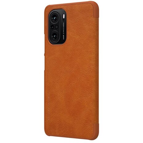 Nillkin Qin Book Pouzdro pro Xiaomi Poco F3 Brown