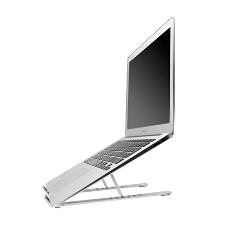 Stojánek FIXED Frame Fold pro notebooky a tablety, skládací stříbrný