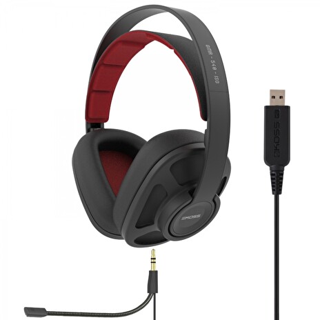 KOSS herní sluchátka HEADSET GMR-540-ISO + mikrofon, černé, USB