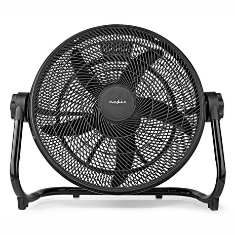 NEDIS podlahový ventilátor/ průměr 50 cm/ výkon 100 W/ naklápěcí/ 3 rychlosti/ kabel 1,5 m/ černý