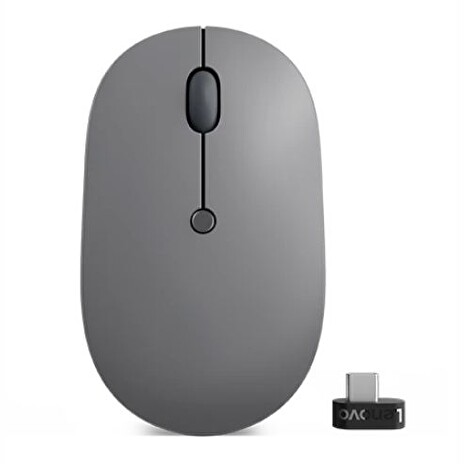 Lenovo Go/Kancelářská/Optická/Bezdrátová USB/Šedá