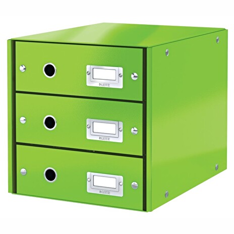 LEITZ Zásuvkový box Click&Store, 3 zásuvky, zelená