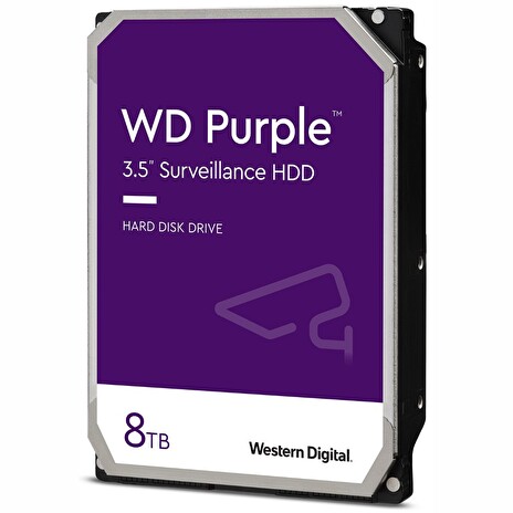 WD PURPLE 8TB / WD84PURZ / SATA 6Gb/s / Interní 3,5"/ 5640 rpm / 128MB