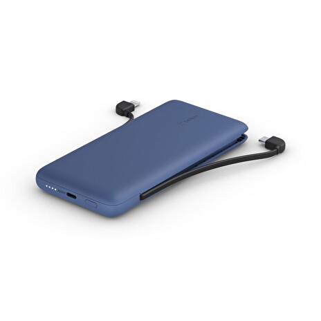 Belkin BOOST CHARGE™ USB-C Power Delivery PowerBanka, 10000mAh, s integrovanými kabely, půlnoční modrá