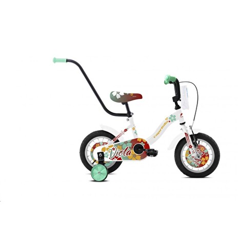 Dětské jízdní kolo Capriolo BMX 12" VIOLA květinovo-bílé