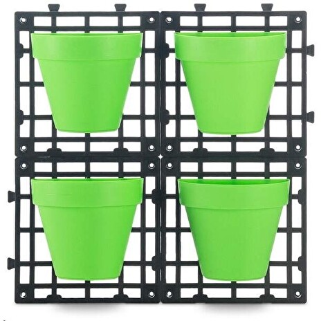 Závěsný systém Tornadica Delimano Grow Wall + 4 truhlíky, zelené