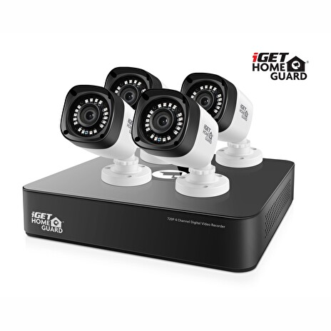 iGET HGDVK46704P - Kamerový CCTV set HD 720p, 4CH DVR rekordér + 4x HD 720p kamera,Win/Mac/Andr/iOS