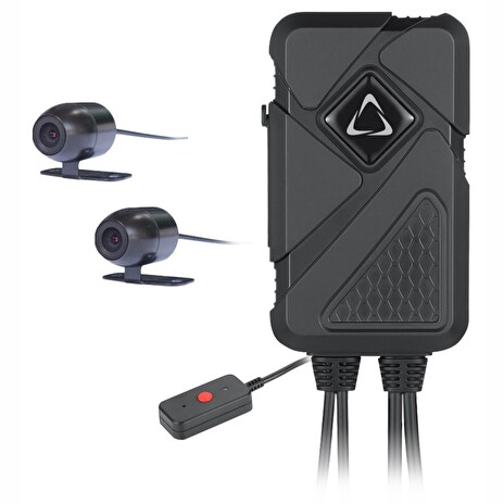 CEL-TEC palubní duální kamera na motorku i do auta MK02 Dual Wi-Fi GPS/přední,zadní 1080p/WiFi/g-senzor/IP67/kab.ovládač