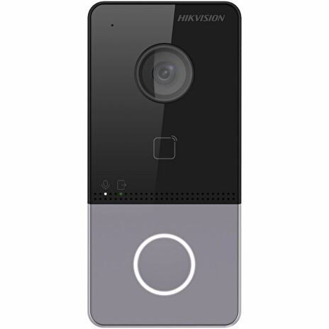 Videotelefon Hikvision DS-KV6113-WPE1 IP dveřní interkom, 1 tlačítkový, 2MP, čtečka, WiFi