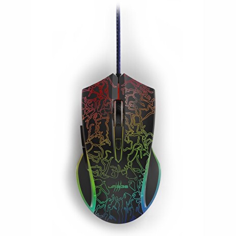 HAMA uRage gamingová myš Reaper 220 Illuminated/ drátová/ optická/ podsvícená/ 4800 dpi/ 6 tlačítek/ USB/ černá