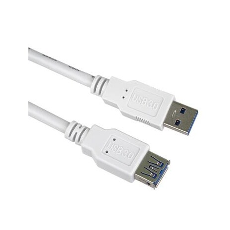 PremiumCord Prodlužovací kabel USB 3.0 Super-speed 5Gbps A-A, MF, 9pin, 5m bílá