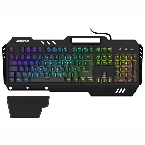HAMA uRage gamingová mechanická klávesnice Exodus 800 Blue/ drátová/ podsvícená/ USB/ CZ+SK/ černá