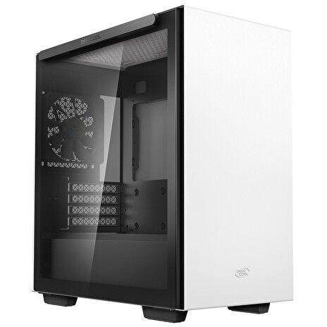 DEEPCOOL skříň Macube 110 WH / Micro ATX / 120mm fan / 2xUSB 3.0 / prosklená bočnice s magnetickým uchycením / bílá