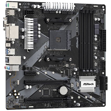 ASRock B450M PRO4-F / AM4 / 4x DDR4 DIMM / HDMI / DVI-D / D-Sub / M.2 / USB Type-C / mATX