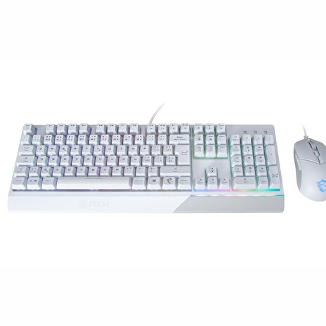 MSI herní set klávesnice s myší Vigor GK30 COMBO WHITE/ drátový/ bílý/ RGB podsvícení/ USB/ CZ+SK layout
