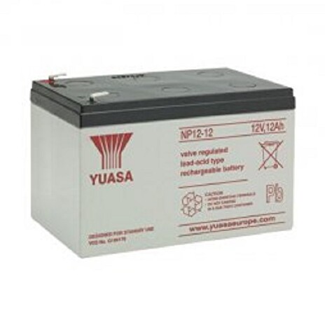 YUASA NP12-12 (12V; 12Ah; faston F2-6,3mm; životnost 5let)