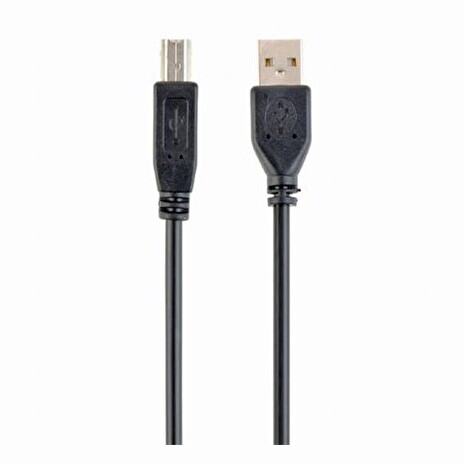GEMBIRD Kabel USB A-B 1,8m 2.0 HQ Black, zlacené kontakty