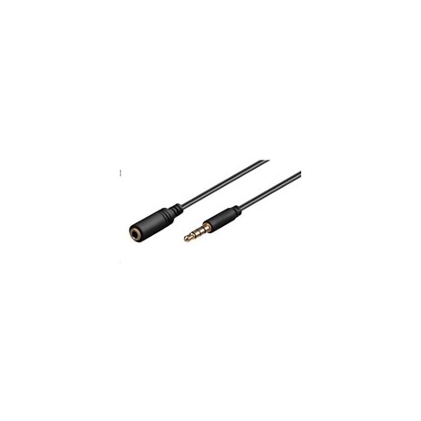 PREMIUMCORD Kabel Jack 3,5mm 4 pinový M/F 3m pro Apple iPhone, iPad, iPod