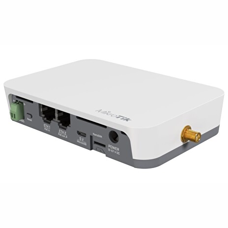 MikroTik KNOT IoT Gateway LoRa, CAT-M/NB, Bluetooth, GPS, 2x LAN, 1x SIM, microUSB, 2.4 GHz b/g/n, L4