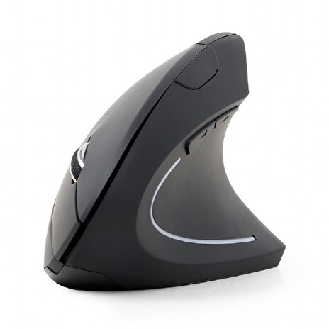 Gembird Myš MUSW-ERGO-01, vertikální, černá, bezdrátová, USB receiver
