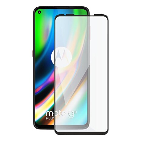 Screenshield MOTOROLA Moto G9 Plus XT2087 (full COVER black) Tempered Glass Protection