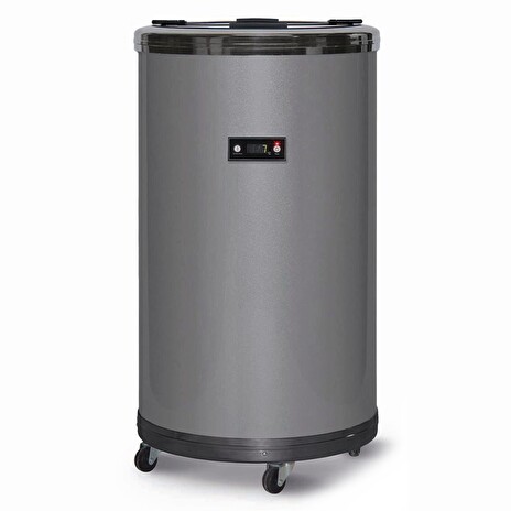 NEDIS chladicí box-lednička/ objem 50 litrů/ skleněný kryt/ kompresorové chlazení/ nastavitelná teplota 0-16 °C/ šedý
