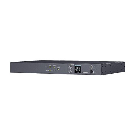 CyberPower Rack ATS PDU, Metered, 1U, 16A, vstup 2x IEC C20, výstup 8x C13, 2x IEC C19