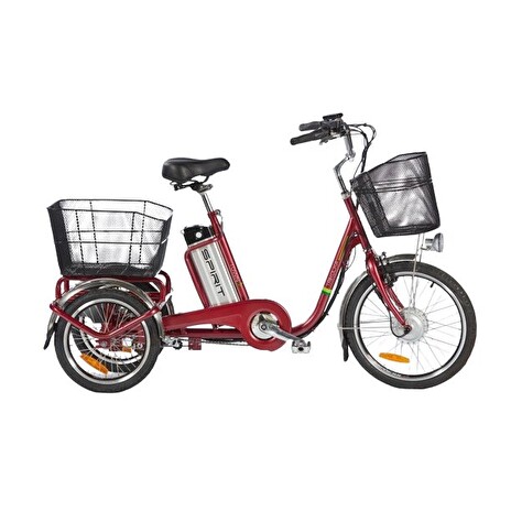 Elektrokolo Spirit SHOPPING2, tříkolka červená, 250W, 36V/18Ah