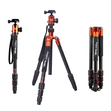 Rollei Stativ C5i + Hlava FPH-52Q/ Zátěž 8kg/ Vytažený 159 cm/ Oranžový