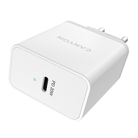 CANYON Nabíječka do sítě H-20, 1x USB-C, Power delivery, 20W, bílá