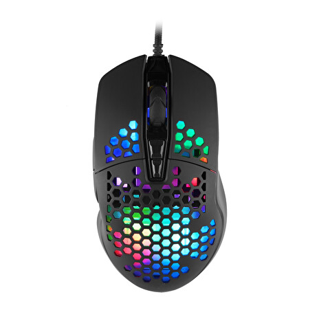 C-TECH Scarab/Herní/Optická/Pro praváky/7 200 DPI/Drátová USB/Černá