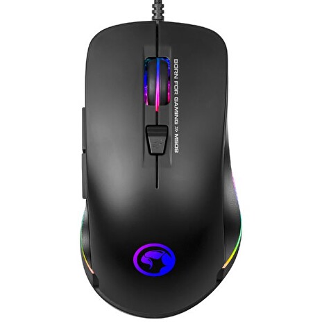 Myš Marvo M508, optická, drátová, herní, podsvícená, 3200DPI, černá