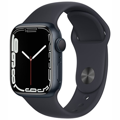 Apple Watch Series 7, 41mm Midnight/Midnight SportBand