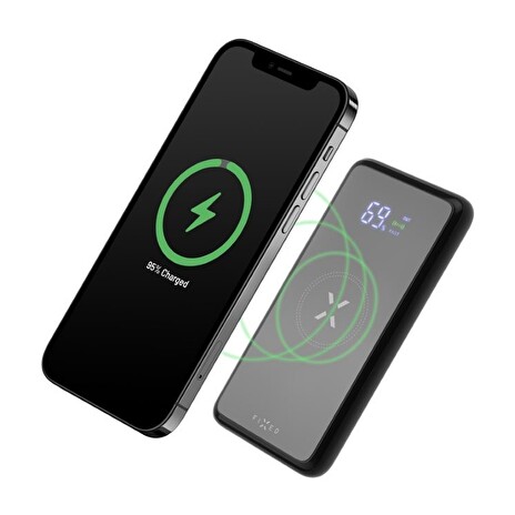 Powerbanka FIXED MagZen s bezdrátovým nabíjením a podporou Magsafe, 10 000 mAH, černá