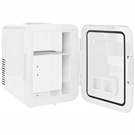 NEDIS přenosná mini lednička/ objem 4 litry/ rozsah chlazení 8 - 18 °C/ AC 100 - 240 V / 12 V/ spotřeba 50 W/ bílá