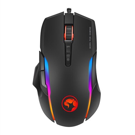 Myš Marvo G945, optická, drátová, herní, podsvícená, 10000DPI, černá