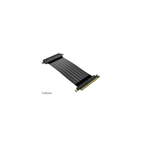 AKASA kabel RISER BLACK X2 Mark IV,remium PCIe 4.0 x16 Riser Cable, 20cm