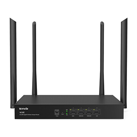 Tenda W18E WiFi Hotspot AC1200 Gigabit Router, 1xWAN, 2xWAN/LAN, 1xLAN, VPN, Captive portal, Kov