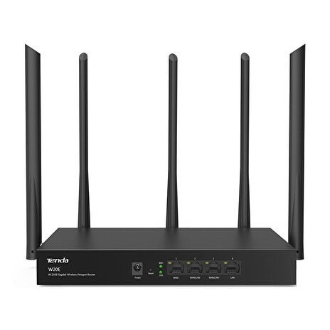 Tenda W20E WiFi Hotspot AC1350 Gigabit Router, 1xWAN, 2xWAN/LAN, 1xLAN, VPN, Captive portal, Kov