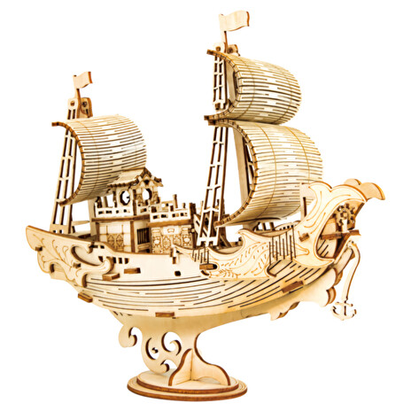 Hračka Robotime dřevěné 3D puzzle Japonská plachetnice