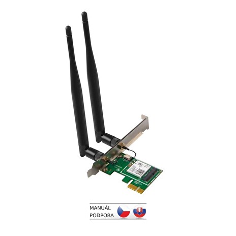 Tenda E12 Wireless AC1200 PCI Express Adapter 1167 Mbps, 2x 5 dBi, Windows 10/11, PCIe, autoinstall