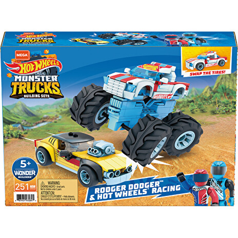 Hračka Mattel Mega Construx Hot Wheels Rodger Dodger a závodění